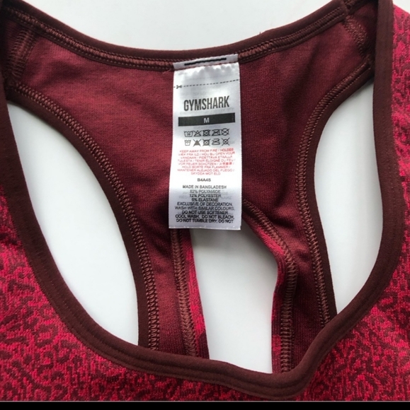 Gymshark L/M Adapt Animal Seamless Cycling Shorts & Crop Tank Top Set - Picture 4 of 4